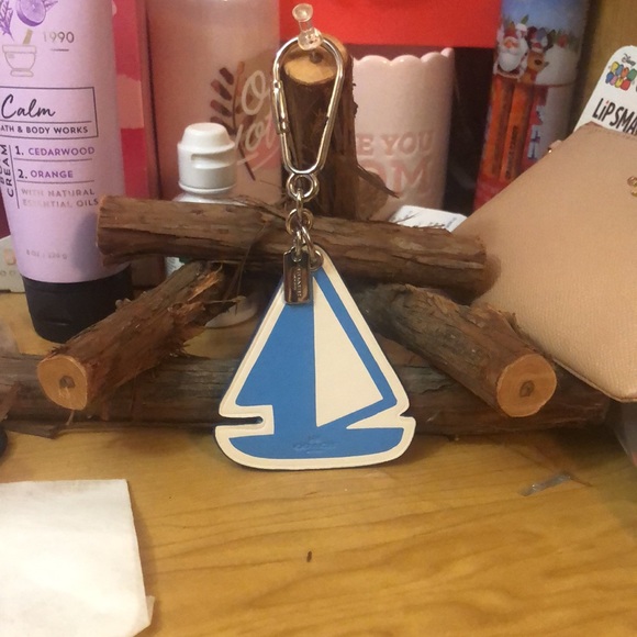 Coach SAILBOAT BOAT keychain Key Fob Bag Charm - Picture 2 of 8
